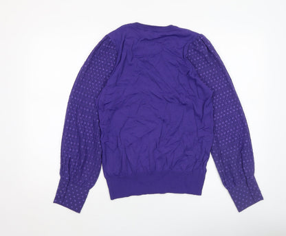 Womens UK Size M Gallery Purple Pullover Jumper