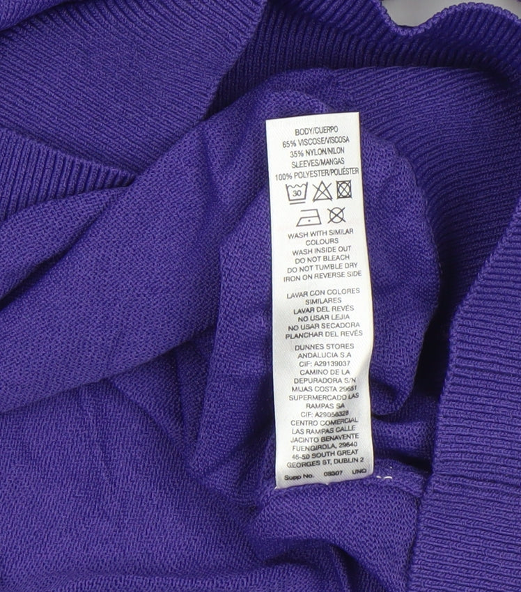 Womens UK Size M Gallery Purple Pullover Jumper