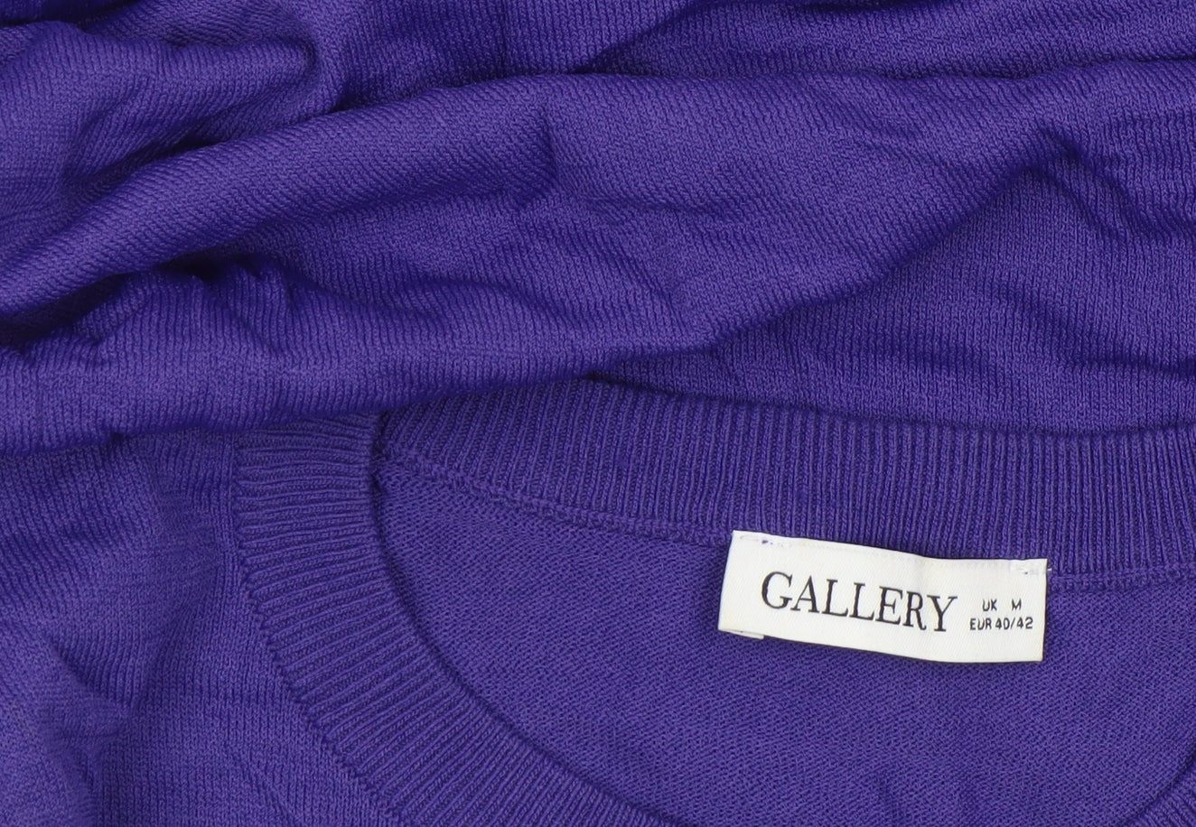 Womens UK Size M Gallery Purple Pullover Jumper