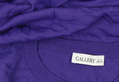 Womens UK Size M Gallery Purple Pullover Jumper