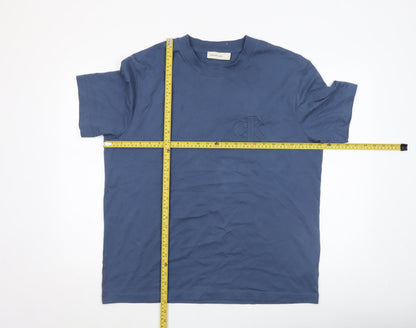 Mens UK Size L Calvin Klein Jeans Blue  T-Shirt