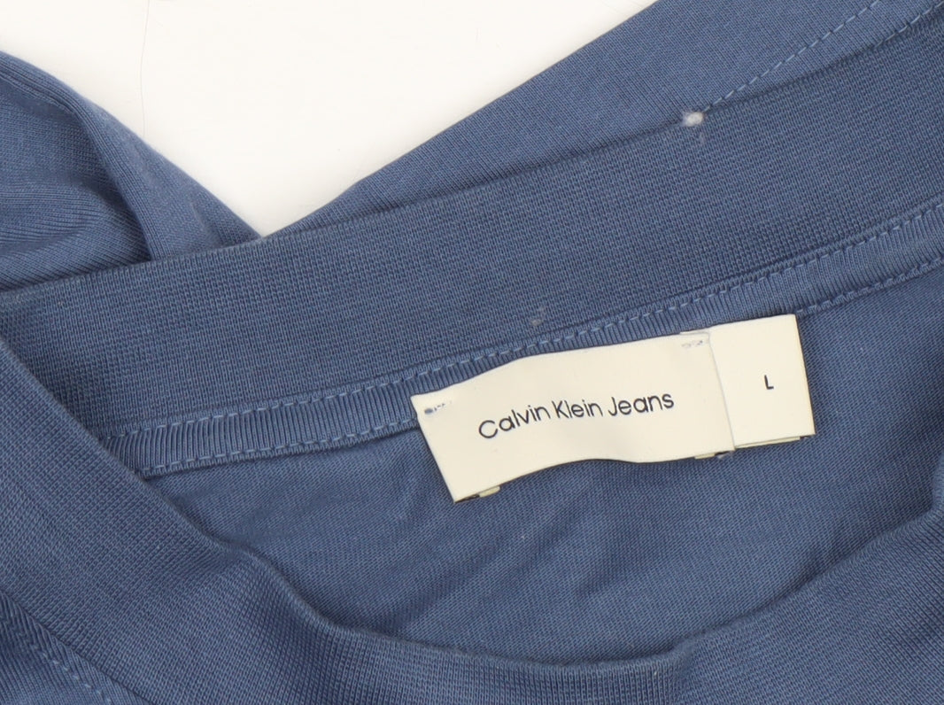 Mens UK Size L Calvin Klein Jeans Blue  T-Shirt