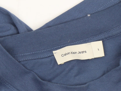 Mens UK Size L Calvin Klein Jeans Blue  T-Shirt