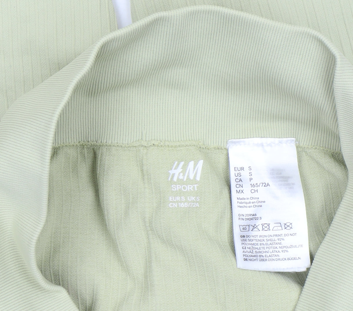 Womens UK Size S H&M Slim Fit Leggings Green Leggings