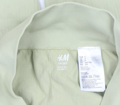 Womens UK Size S H&M Slim Fit Leggings Green Leggings