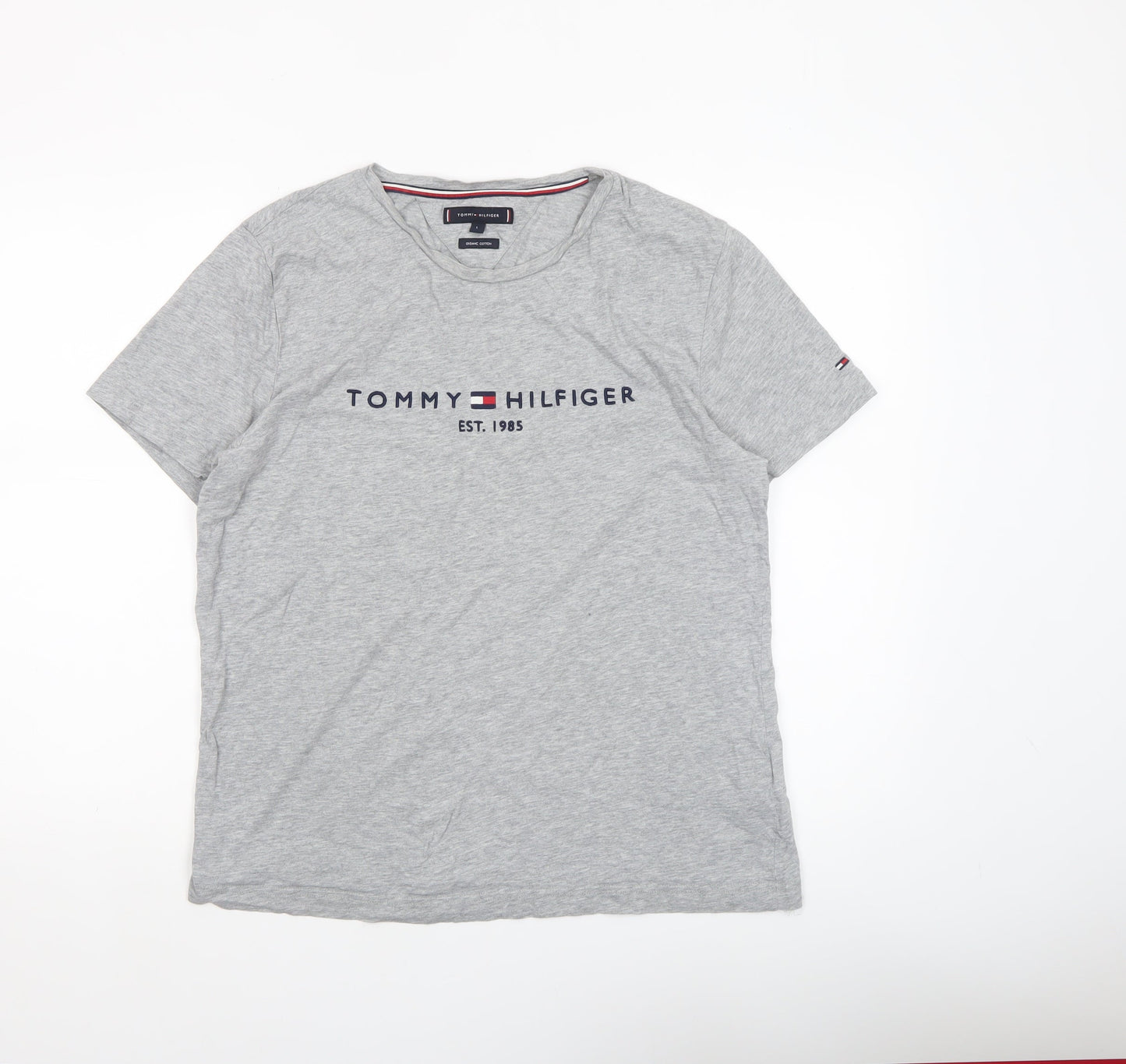 Mens UK Size L Tommy Hilfiger Grey  T-Shirt