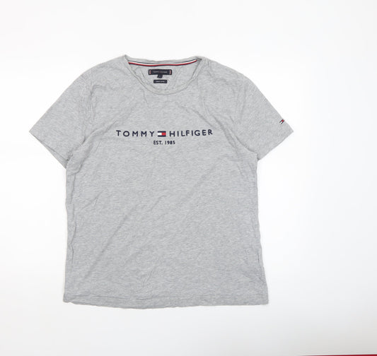 Mens UK Size L Tommy Hilfiger Grey  T-Shirt