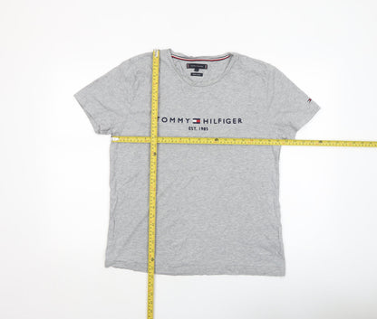 Mens UK Size L Tommy Hilfiger Grey  T-Shirt