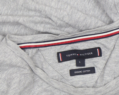 Mens UK Size L Tommy Hilfiger Grey  T-Shirt