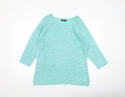 Womens UK Size M Bm Collection Green Pullover Jumper