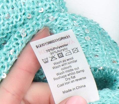 Womens UK Size M Bm Collection Green Pullover Jumper