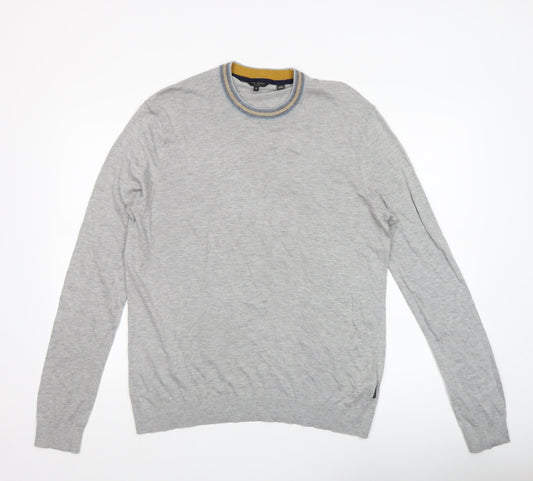Mens UK Size XL Ted Baker Grey Pullover Jumper