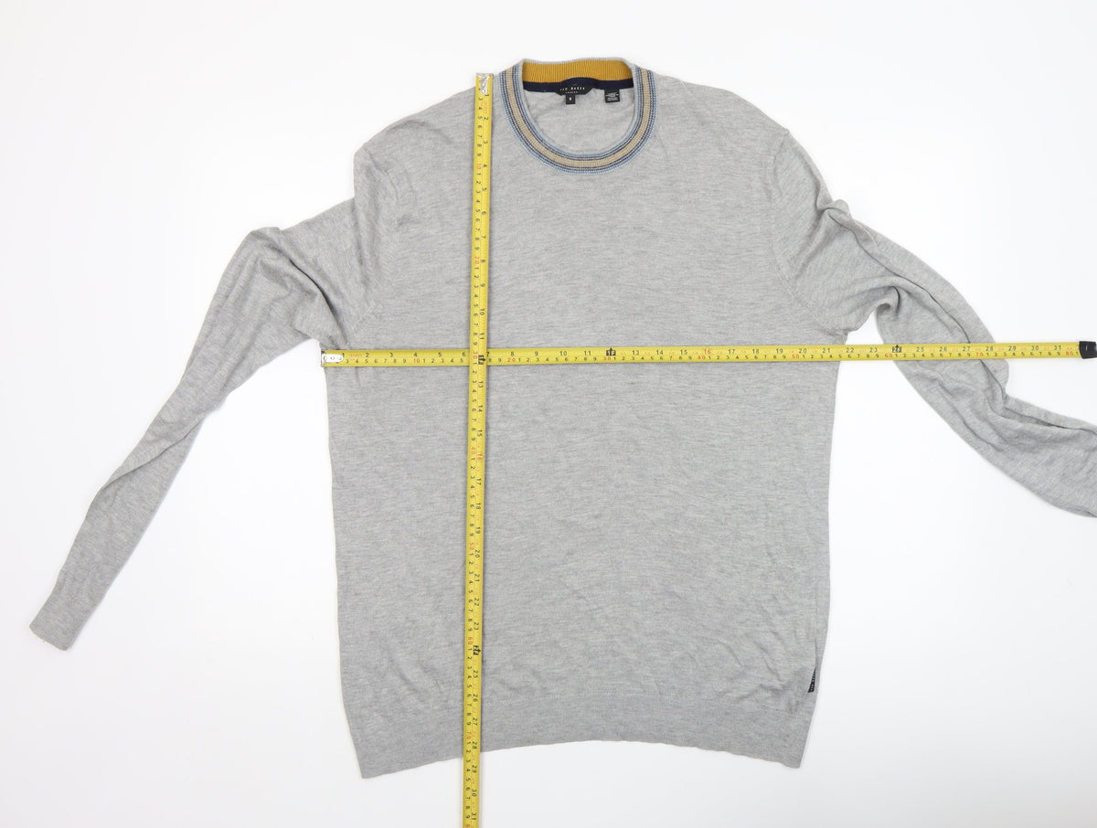 Mens UK Size XL Ted Baker Grey Pullover Jumper
