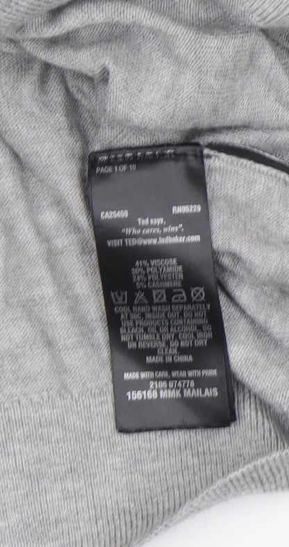 Mens UK Size XL Ted Baker Grey Pullover Jumper