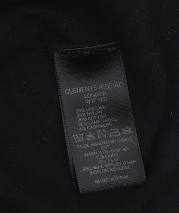 Womens UK Size XL Clements Ribeiro Black Cardigan Jumper