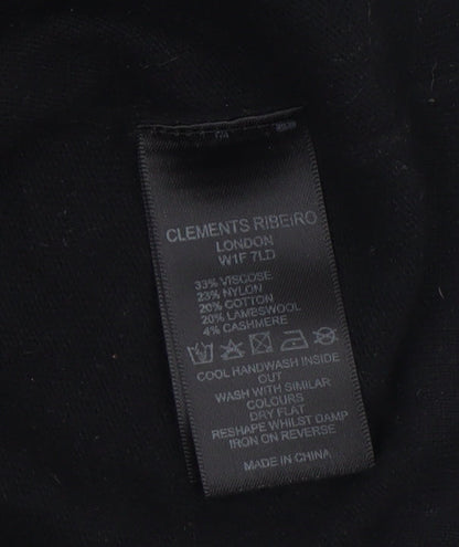 Womens UK Size XL Clements Ribeiro Black Cardigan Jumper