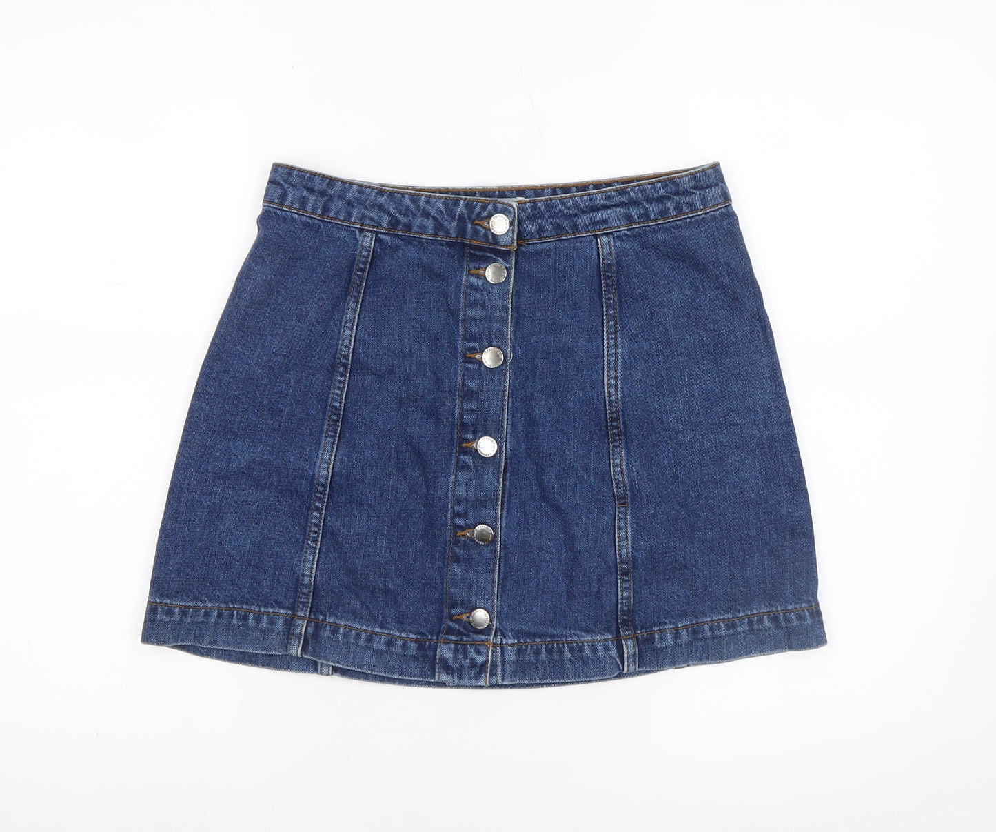 Womens UK Size 10 Topshop A-Line Denim Skirt