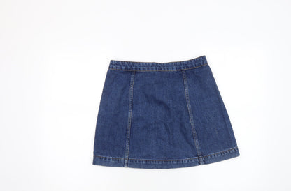Womens UK Size 10 Topshop A-Line Denim Skirt