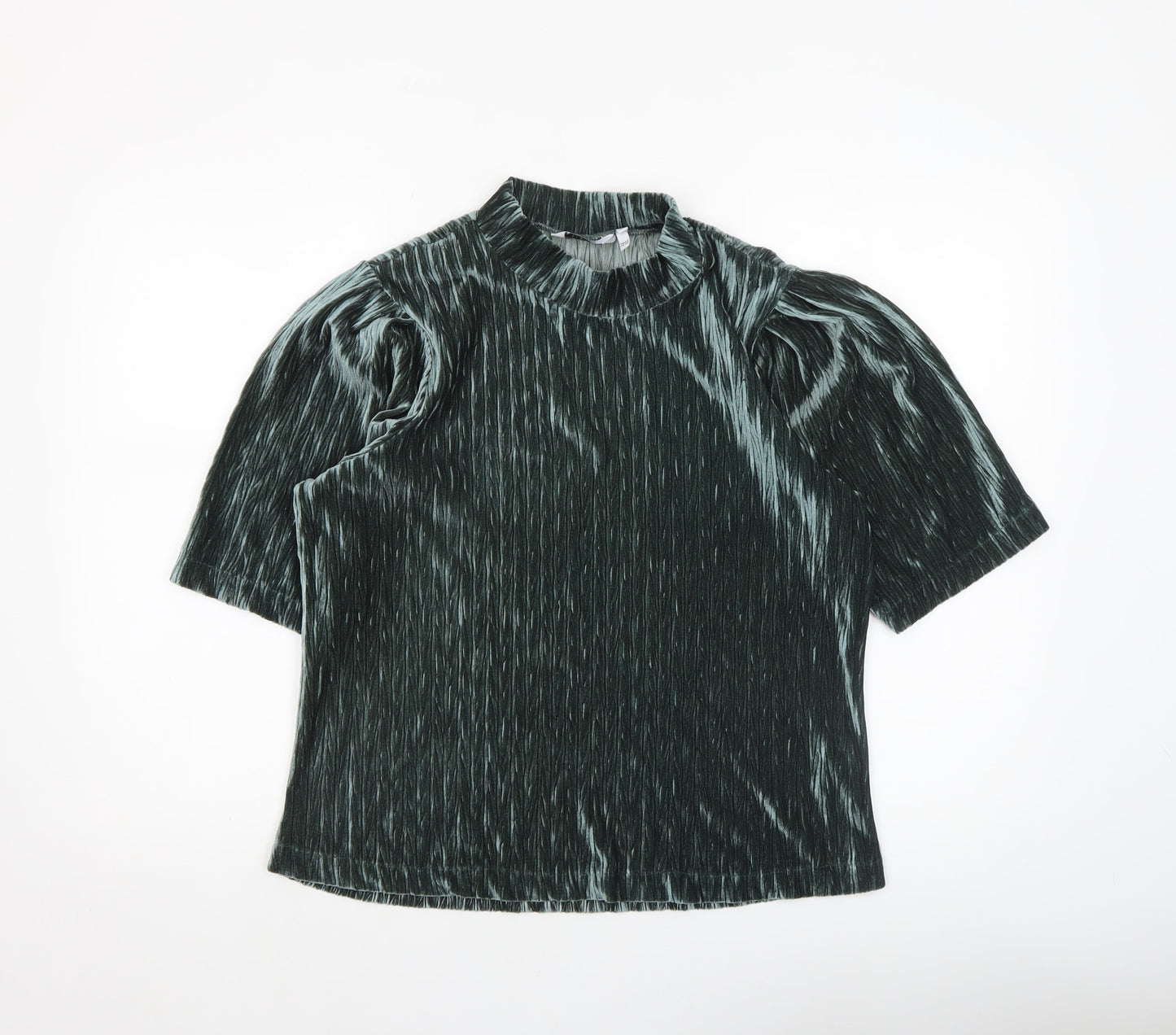 Womens UK Size M b.young Green Basic Blouse