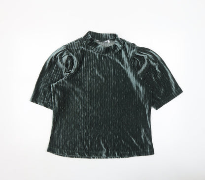 Womens UK Size M b.young Green Basic Blouse