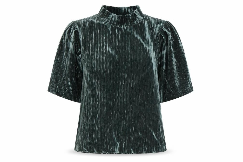 Womens UK Size M b.young Green Basic Blouse