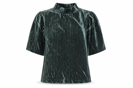 Womens UK Size M b.young Green Basic Blouse