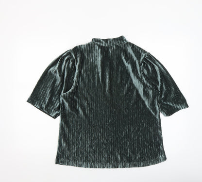 Womens UK Size M b.young Green Basic Blouse