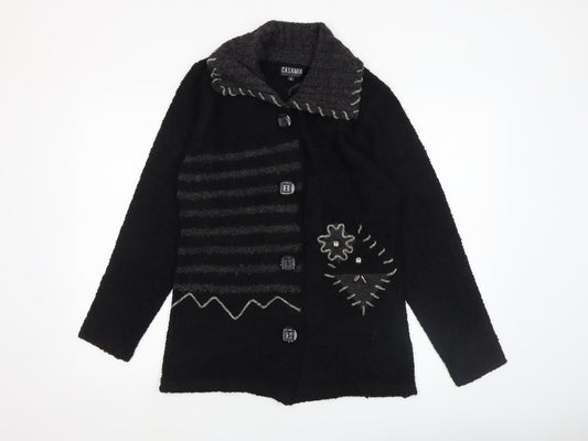 Womens UK Size S Casamia Black Cardigan Jumper