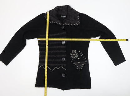 Womens UK Size S Casamia Black Cardigan Jumper