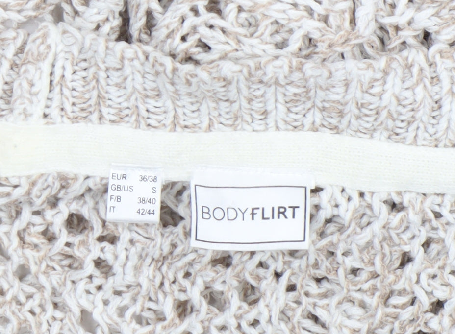 Womens UK Size S Bodyflirt Beige Cardigan Jumper