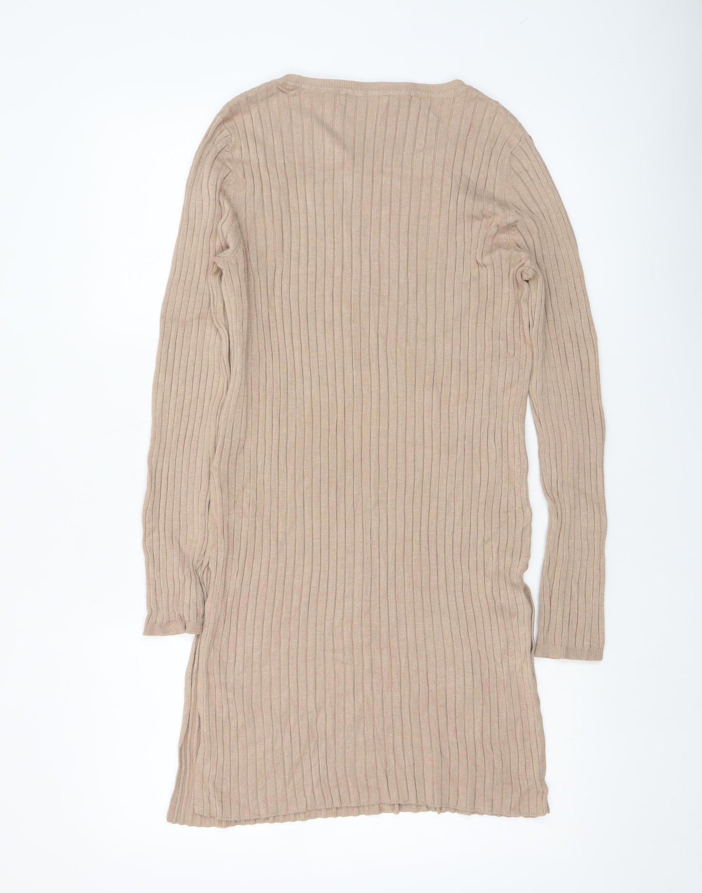 Womens UK Size 10 Marks and Spencer Beige Tunic Jumper
