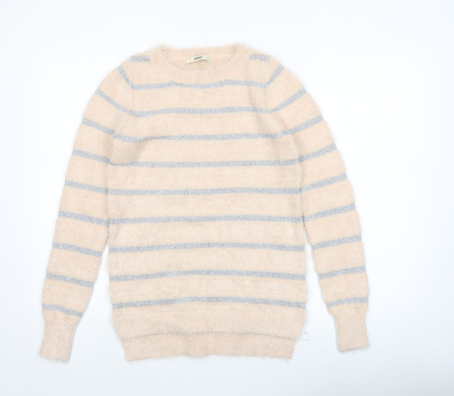 Womens UK Size XS Oasis Beige Pullover Jumper
