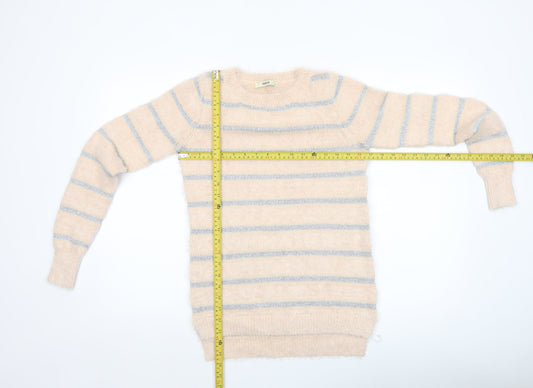 Womens UK Size XS Oasis Beige Pullover Jumper