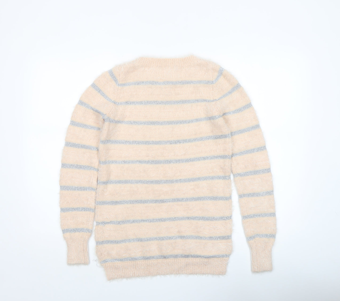 Womens UK Size XS Oasis Beige Pullover Jumper
