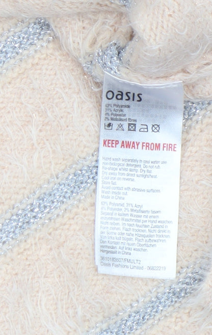 Womens UK Size XS Oasis Beige Pullover Jumper