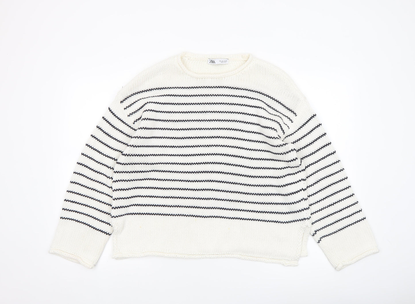 Womens UK Size L Zara Ivory Pullover Jumper