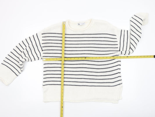 Womens UK Size L Zara Ivory Pullover Jumper