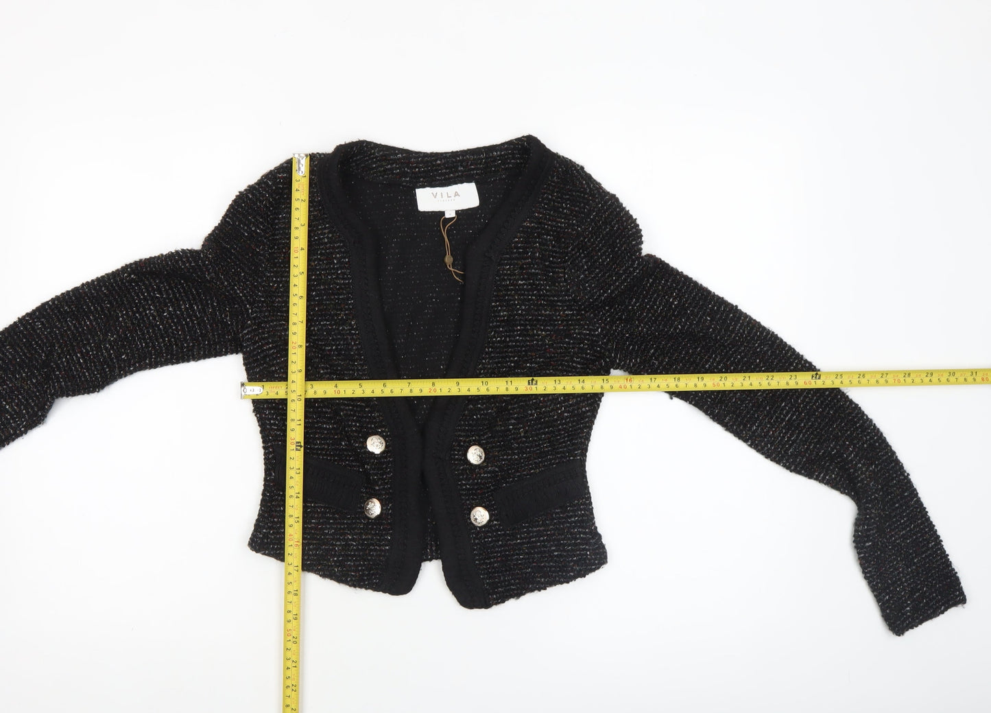 Womens UK Size S VILA Black Cardigan Jumper