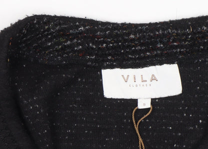 Womens UK Size S VILA Black Cardigan Jumper