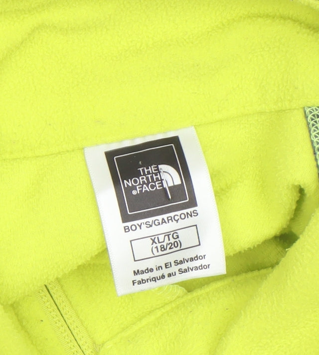 The North Face Boys Yellow & Grey Fleece 1/4 Zip Sweatshirt Size 18 Plus