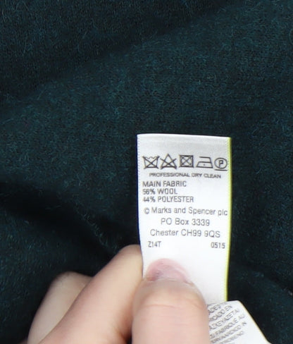 Womens UK Size M Marks and Spencer Green Basic Jacket