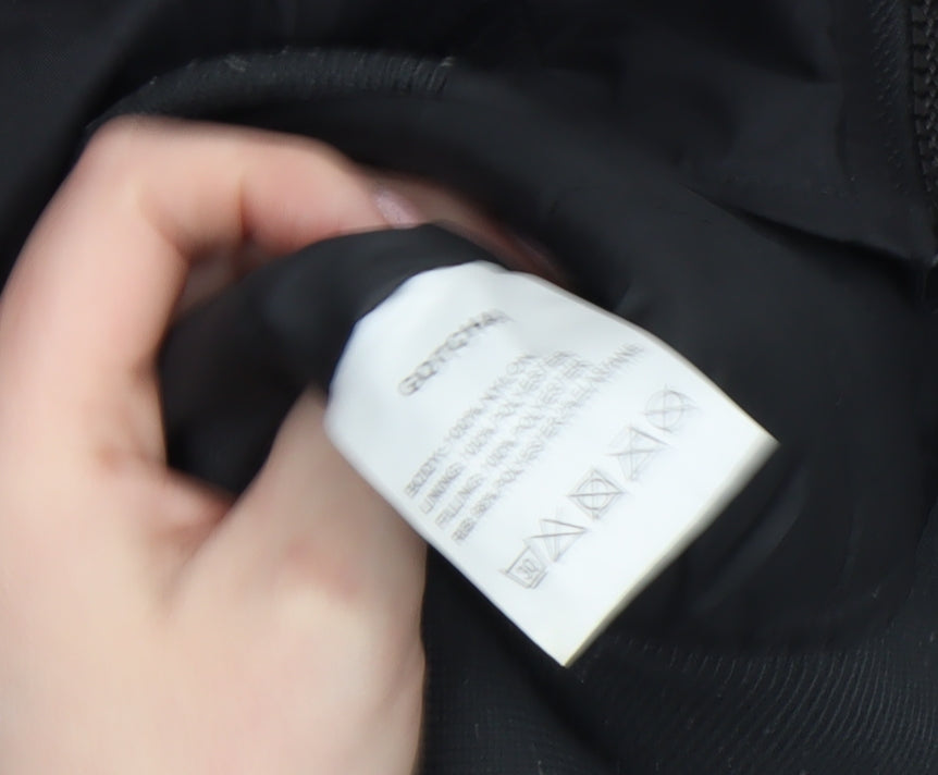 Gotcha Men's Black Bomber Jacket M Regular Nylon Zip-Up Lined