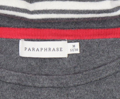 Womens UK Size 12 Paraphrase Grey Pullover Jumper