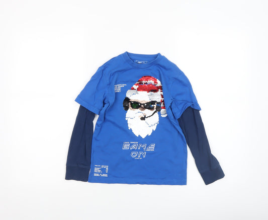 Boys UK Size 6 Years NEXT Blue Basic T-Shirt
