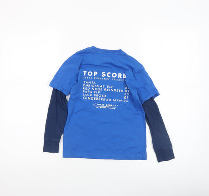 Boys UK Size 6 Years NEXT Blue Basic T-Shirt