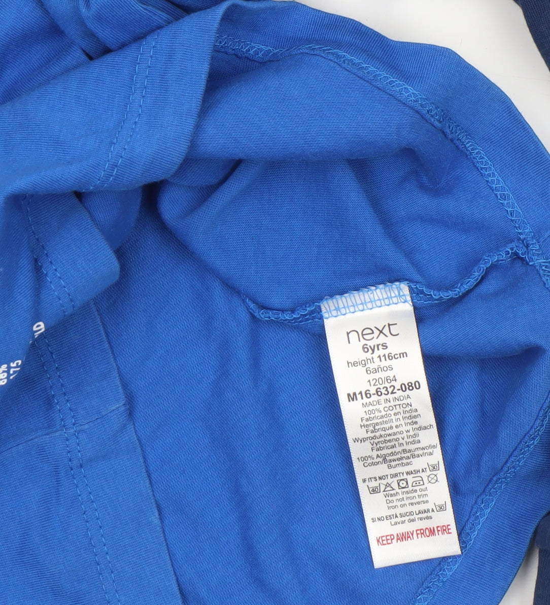 Boys UK Size 6 Years NEXT Blue Basic T-Shirt