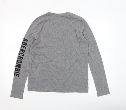 Boys UK Size 15-16 Years abercrombie kids Grey Basic T-Shirt