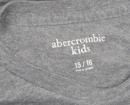 Boys UK Size 15-16 Years abercrombie kids Grey Basic T-Shirt