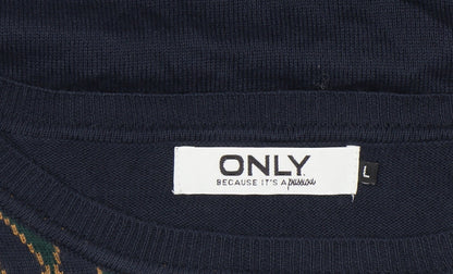 Womens UK Size L Only Blue Pullover Jumper