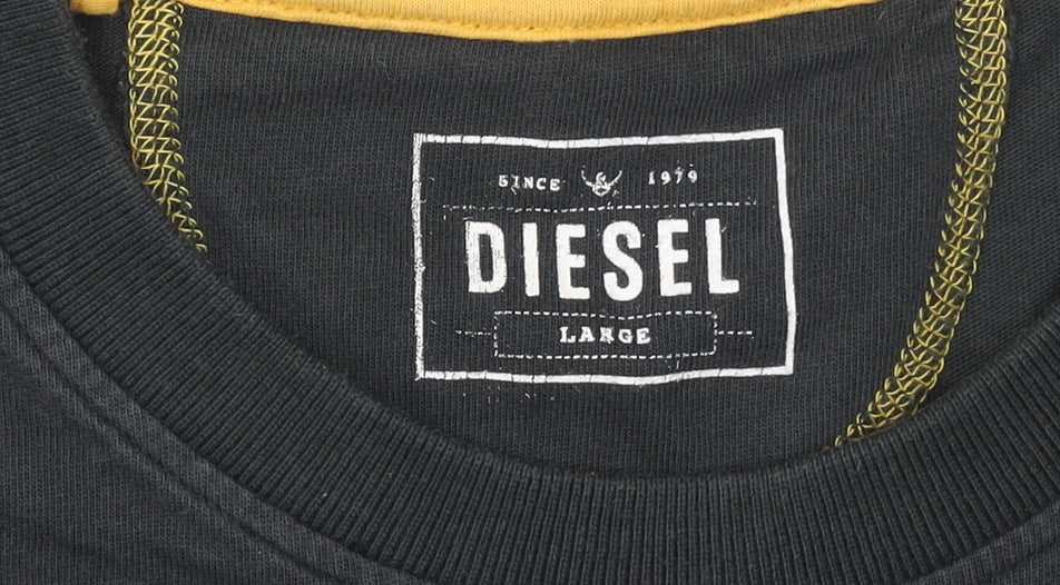 Mens UK Size L Diesel Black  T-Shirt